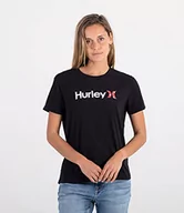 Koszulki i topy damskie - Hurley Hurley Damski T-shirt W Relaxed Crew Tee czarny czarny L 3HS1590257-001 - miniaturka - grafika 1