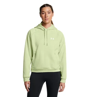 Damska bluza treningowa nierozpinana z kapturem Under Armour UA Armour Flc Pro Hdy - zielona - UNDER ARMOUR - Bluzy sportowe damskie - miniaturka - grafika 1