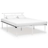 Łóżka - vidaXL Rama łóżka, biała, metalowa, 160 x 200 cm - miniaturka - grafika 1