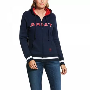 ARIAT Bluza damska LOGO FULL ZIP SS20 - navy/team - Kurtki jeździeckie ARIAT Bluza damska LOGO FULL ZIP SS20 - navy/team - Kurtki jeździeckie - miniaturka - grafika 1
