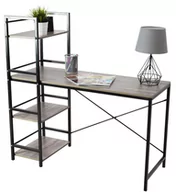 Biurka - Biurko TUTUMI Loft Accent-16, wenge/czarne, 120,5x120x49 cm - miniaturka - grafika 1