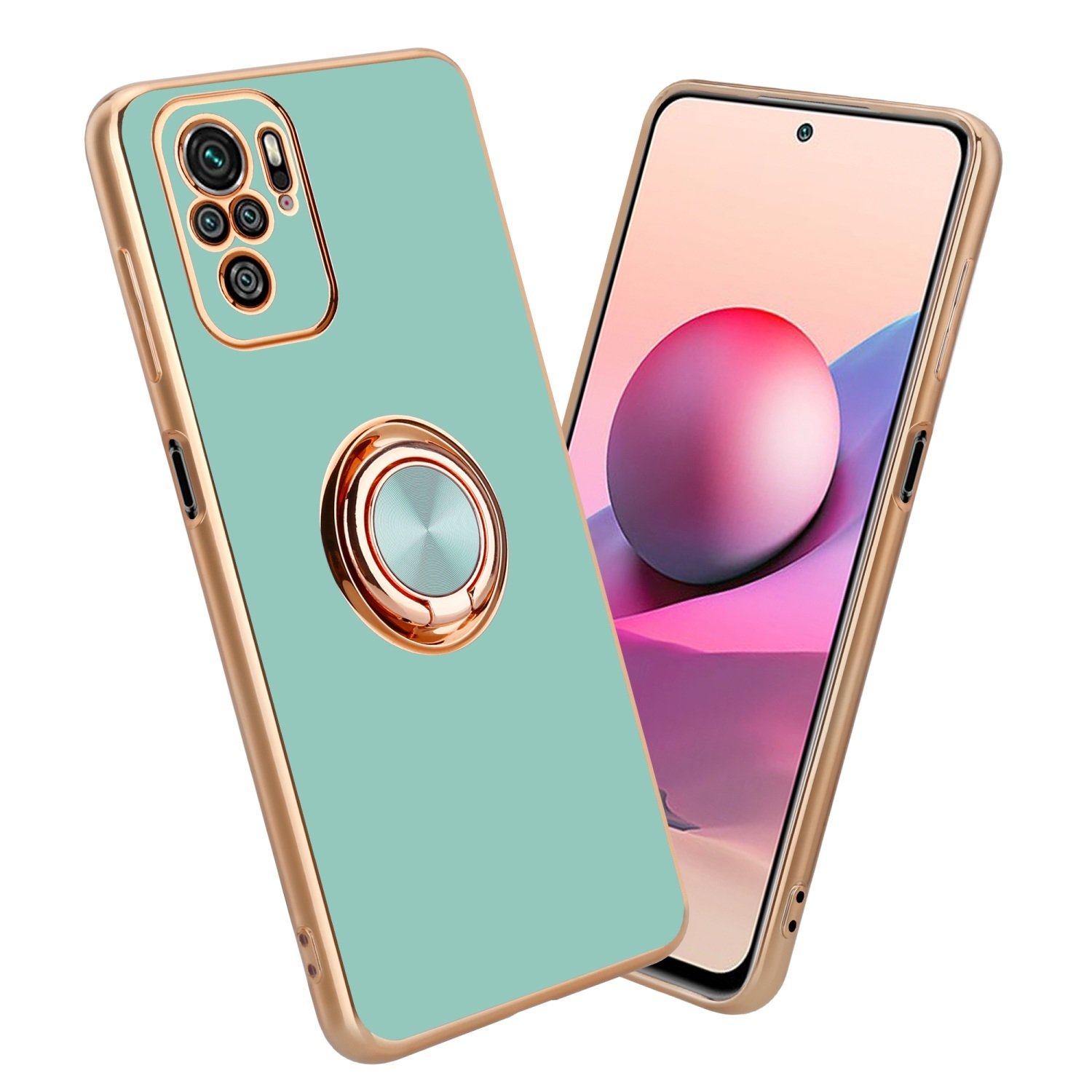Etui ochronne Cadorabo do Xiaomi RedMi NOTE 10 4G / RedMi NOTE 10S w kolorze turkusowym, chroniące aparat fotograficzny