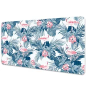 Podkładki na biurko - Mata ochronna na biurko Flamingi i plamy 90x45 cm - miniaturka - grafika 1