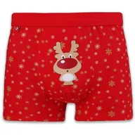 Majtki męskie - Bokserki męskie bawełniane szorty z motywem świąteczne -xxl - miniaturka - grafika 1