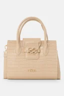 Torebki damskie - Torebka do ręki Nobo lakierowane croco kremowa - miniaturka - grafika 1