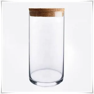 Pojemnik szklany cylinder H-30 cm D-15 cm z korkiem - Wazony i flakony - miniaturka - grafika 1