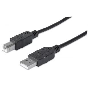 Manhattan Kabel Usb 2.0 A-b M/M, 3m, czarny - Kontrolery - miniaturka - grafika 1