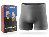 Majtki męskie - Termoaktywne Bokserki Męskie Brubeck Base Layer - Szare - miniaturka - grafika 1