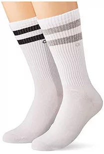 Calvin Klein Skarpety męskie Crew Sock, biały, 39 EU - Skarpetki męskie - miniaturka - grafika 1