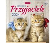 Kalendarze - Kalendarz ścienny na ścianę PRZYJACIELE 2024 33x33 planszowy - miniaturka - grafika 1