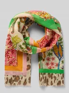Apaszki i szaliki damskie - Szal z kwiatowym nadrukiem na całej powierzchni - miniaturka - grafika 1