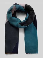 Apaszki i szaliki męskie - Szal z wełny ze wzorem z logo i frędzlami - miniaturka - grafika 1