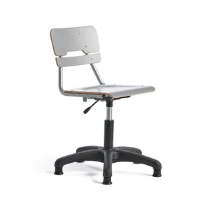Krzesło z regulacją wysokości LEGERE, mniejsze siedzisko, na ślizgaczach, W 400-520 mm, szary - Podnóżki, podpórki, podkładki - miniaturka - grafika 1