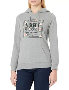 Vans Damska bluza z kapturem Stackton w kwiaty z kapturem, szary wrzosowy, XS, wrzos szary, XS - Bluzy damskie - miniaturka - grafika 1