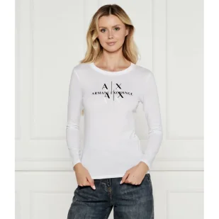 Armani Exchange Bluzka Regular Fit - Bluzki damskie - miniaturka - grafika 1