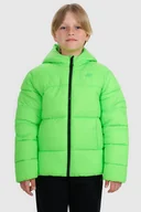 Kurtki i kamizelki sportowe męskie - 4F Kurtka puchowa z wypełnieniem syntetycznym chłopięca - zielona 122 (6-7 lat) - miniaturka - grafika 1