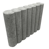 Ogrodzenia - Obrzeże palisadowe ring 33 x 25 x 6 szare MAJA - miniaturka - grafika 1