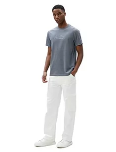 Koton Męski t-shirt z nadrukiem z nadrukiem Crew Neck Slim Fit Short Sleeve, Granatowy (715), XXL - Koszulki męskie - miniaturka - grafika 1