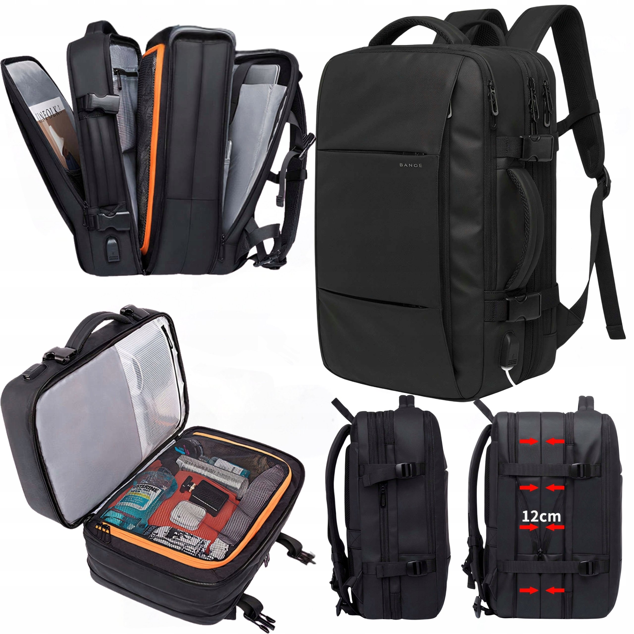 Plecak Duży Podręczny Biznesowy Bagaż Torba Podróżny Dosamolotu Wodoodporny