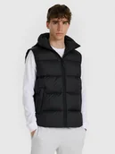 Kurtki męskie - 4F Bezrękawnik puchowy z naturalnym wypełnieniem męski - czarny 3XL - miniaturka - grafika 1