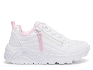 Buty dziecięce Skechers 310387LWHT UNO LITE EASY ZIP Białe - Buty dla dziewczynek - miniaturka - grafika 1