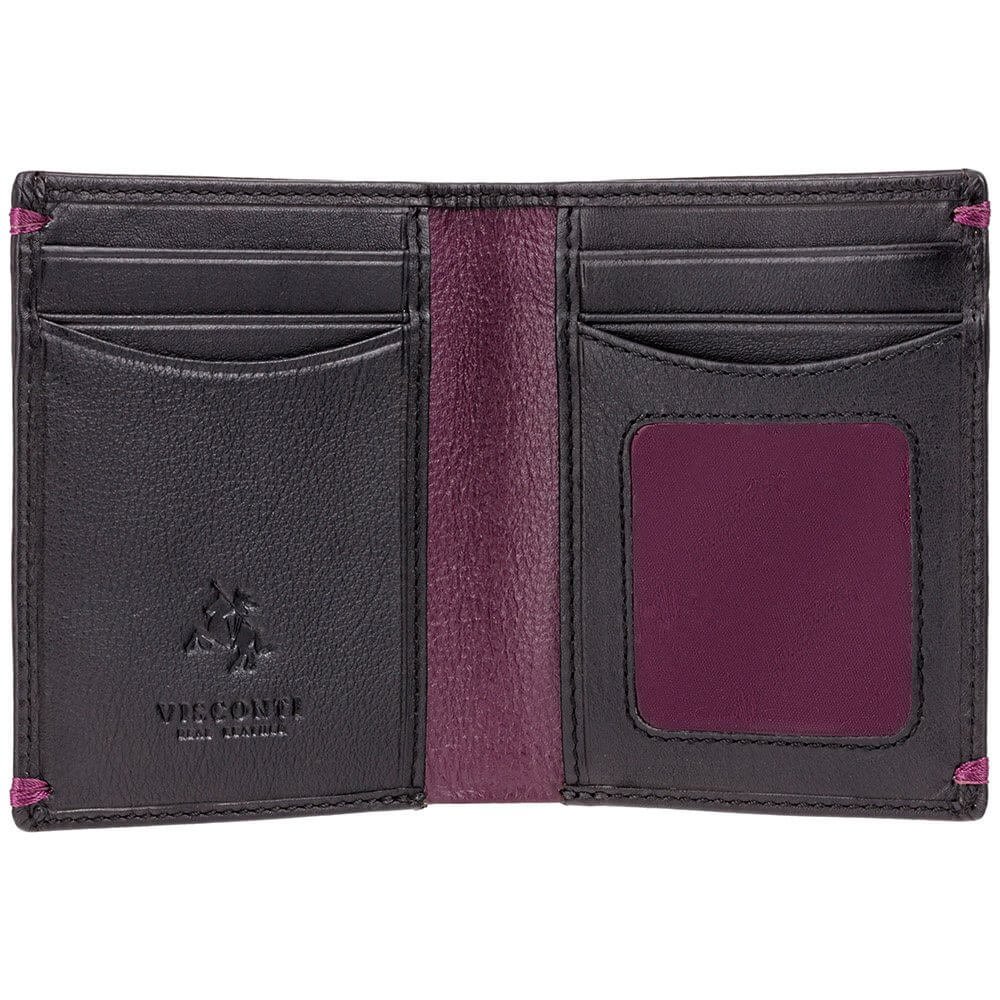 Cienka banknotówka męska Visconti AP-60 RFID - burgund