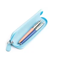 Zestawy piśmiennicze - Zestaw prezentowy długopis Parker Jotter Originals Pudrowy Róż i Niebieski z niebieskim etui - miniaturka - grafika 1