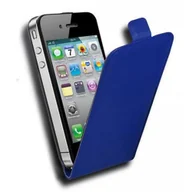 Etui i futerały do telefonów - Etui Cadorabo do Apple iPhone 4 / iPhone 4S w kolorze BRILLIANT BLUE Etui na telefon komórkowy z klapką wykonane z gładkiej imitacji skóry Etui Etui ochronne Etui z klapką w stylu książki - miniaturka - grafika 1