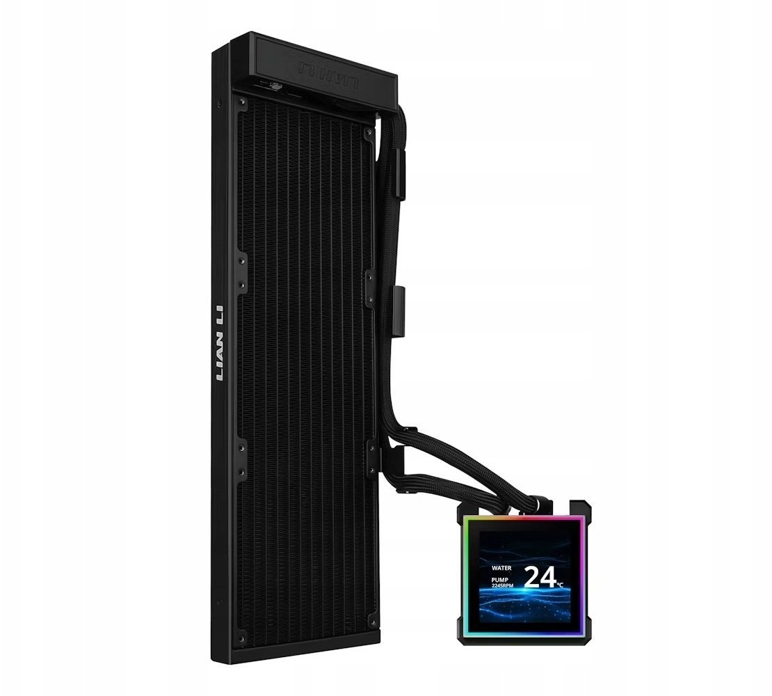 Lian-Li Chłodzenie wodne Lian Li HydroShift II LCD-S 360N AiO-chłodzenie wodne, RGB, wyświetlacz LCD - bez wentylatora, 360mm, czarny