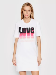 Sukienki - Love Moschino Sukienka codzienna W5A0225E 2246 Biały Regular Fit - grafika 1