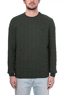 Timberland P-b lambwool cable męska bluza polo, celeste y blanco, XXL - Bluzy męskie - miniaturka - grafika 1