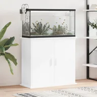 Akwaria i zestawy akwarystyczne - vidaXL Szafka pod akwarium, biała na wysoki połysk, 81x36x73 cm - miniaturka - grafika 1
