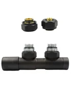 Zawory i kraniki - Zawór regulacyjny 50mm TWINS czarny mat lewy Pex - miniaturka - grafika 1