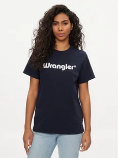 Wrangler T-Shirt 112352289 Granatowy Regular Fit - Koszulki i topy damskie - miniaturka - grafika 1