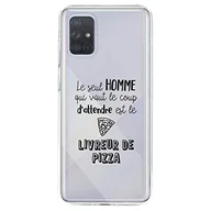 Etui i futerały do telefonów - ZOKKO Etui na telefon Samsung A71 Pizza Player przezroczyste, miękkie, czarne - miniaturka - grafika 1