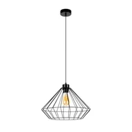 Lampy sufitowe - Britop Loftowa LAMPA wisząca RAQUELLE 187249104 klatka OPRAWA metalowa ZWIS industrialny czarny - miniaturka - grafika 1