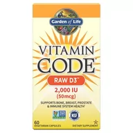 Witaminy i minerały - Garden of Life - Vitamin Code RAW D3, 2000 IU, 60 vkaps - miniaturka - grafika 1