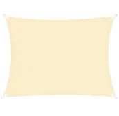 Markizy - Żagiel przeciwsłoneczny, ogrodowy 4x3 m cieniujący prostokątny, kremowy UNIWERSALNY - miniaturka - grafika 1