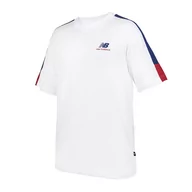 Koszulki męskie - Koszulka męska New Balance MT43526NNY  biała - miniaturka - grafika 1