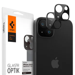 Spigen osłona aparatu do iPhone 15 / 15 Plus - czarna 2 szt. - Szkła hartowane na telefon - miniaturka - grafika 1