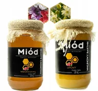 Miód - ZESTAW Miodów Wielokwiatowy i Lipowy 2 kg - Tegoroczne 2024, z Polski - miniaturka - grafika 1