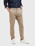 Spodnie męskie - Selected Homme Chinosy New 16087663 Beżowy Slim Fit - miniaturka - grafika 1
