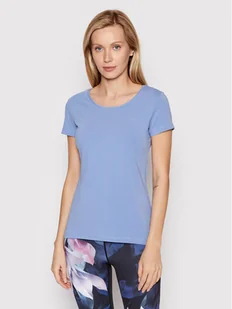 4F T-Shirt H4L22-TSD350 Niebieski Regular Fit - Koszulki sportowe damskie - miniaturka - grafika 1
