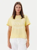 Koszulki i topy damskie - Vero Moda T-Shirt Sonna 10327143 Żółty Regular Fit - miniaturka - grafika 1