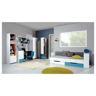 Zestawy mebli dla dzieci - Zestaw Mebli Młodzieżowych C Tablo Meblar Grafit, Biały Lux, Atlantic - miniaturka - grafika 1