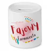 Skarbonki - Skarbonka Dla Farmaceuty na Urodziny na Prezent z Nadrukiem ze Zdjęciem + Opakowanie na prezent (wzór 02) - miniaturka - grafika 1