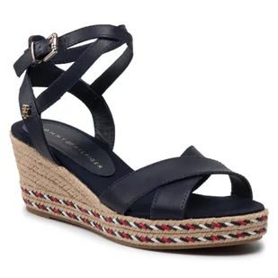 Tommy Hilfiger Espadryle Feminine Low Wedge Sandal FW0FW06303 Desert Sky DW5 - Espadryle damskie - miniaturka - grafika 1