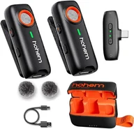 Akcesoria fotograficzne - Mikrofon bezprzewodowy Hohem Lavalier MIC-01 (2 TX + 1 RX) czarny ze złączem USB Typ-C - miniaturka - grafika 1