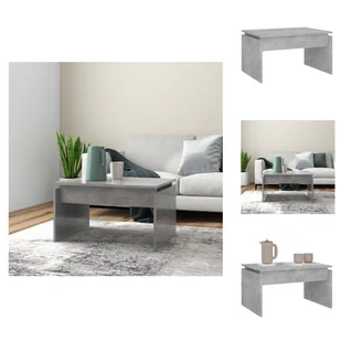 vidaXL Stolik kawowy betonowy szary 68x50x38 cm materiał drewnopochodny - Stoliki kawowe - Ławy i stoliki kawowe - miniaturka - grafika 1