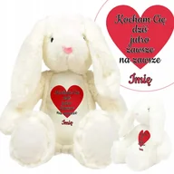 Maskotki i pluszaki - Miś Króliczek Walentynki KOCHAM CIĘ IMIĘ Wzory - miniaturka - grafika 1